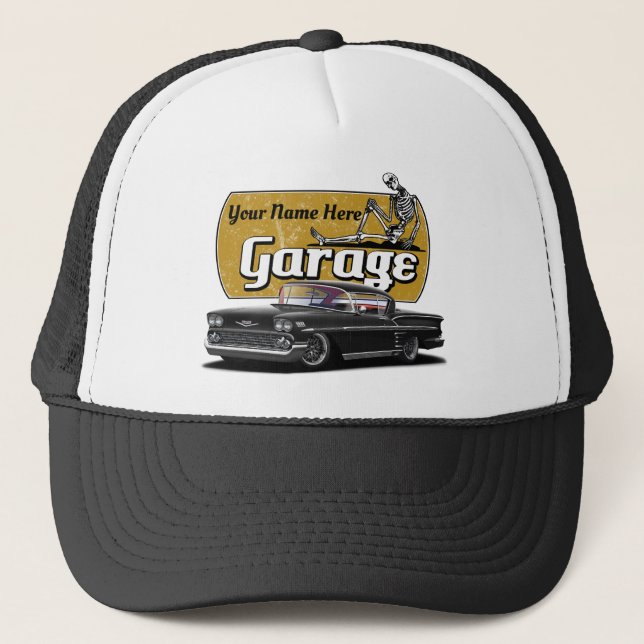 Gorra De Camionero Garaje personalizado de Impala (Anverso)