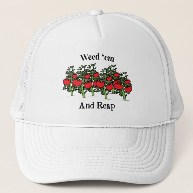 Gorra De Camionero Gardener Funny Weem y Reap (Anverso)