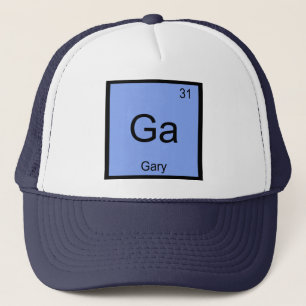 Gorra De Camionero Gary Nombre Química Elemento Tabla Periódica