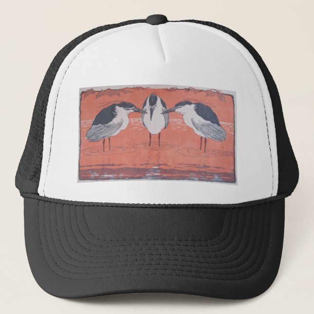 Gorra De Camionero Garzas de noche de Otto Eckmann (Anverso)