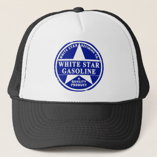 Gorra De Camionero Gasolina blanca de la estrella