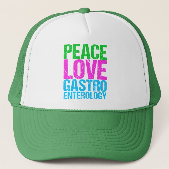 Gorra De Camionero Gastroenterología del amor por la paz (Anverso)