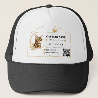 Gorra De Camionero Gatería Bengal Personalizada Moderna 