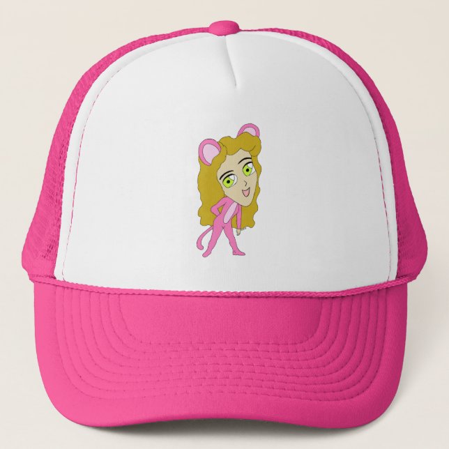Gorra De Camionero gatita rosa (Anverso)