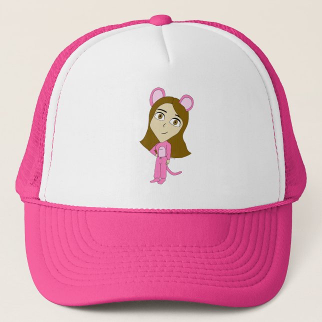 Gorra De Camionero gatita rosa     (Anverso)