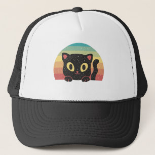 Gorra De Camionero Gatito negro lindo