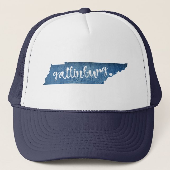 Gorra De Camionero Gatlinburg Tennessee Wood Grain (Anverso)