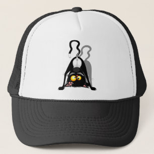 Gorra De Camionero Gato al Revés Personaje de Dibujos Divertido