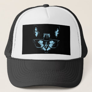 Gorra De Camionero Gato azul del empollón