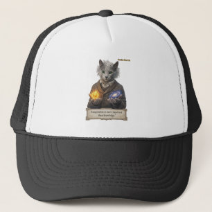 Gorra De Camionero Gato Azul Ruso Einstein - Imaginación