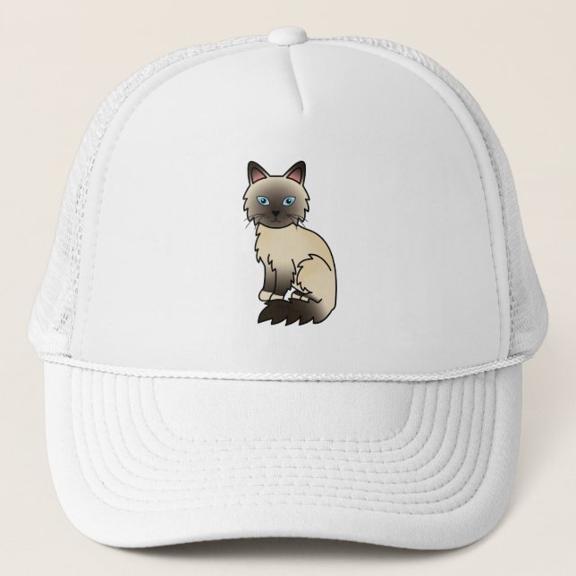 Gorra De Camionero Gato Birman / Ragdoll de punta de foca (Anverso)