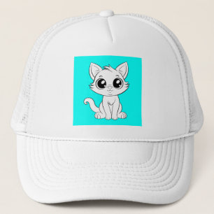 Gorra De Camionero Gato blanco adorable