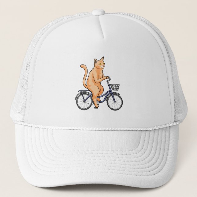 Gorra De Camionero Gato con bicicleta (Anverso)