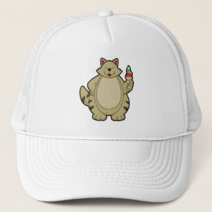 Gorra De Camionero Gato con helado Waffle