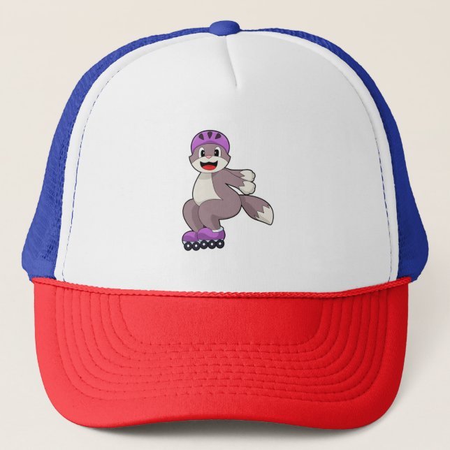 Gorra De Camionero Gato con patines de rodillos (Anverso)
