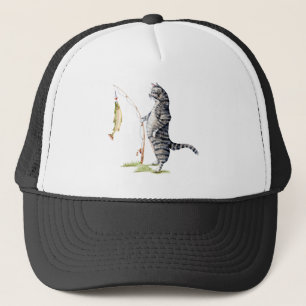 Gorra De Camionero Gato con pez
