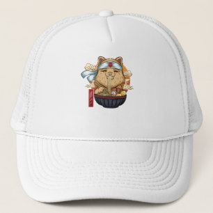 Gorra De Camionero Gato de comida asiática