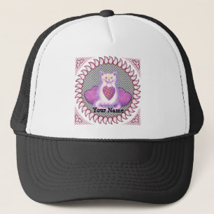 Gorra De Camionero Gato de corazón revestido
