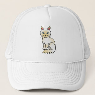 Gorra De Camionero Gato de dibujos animados adorable Birman / Ragdoll