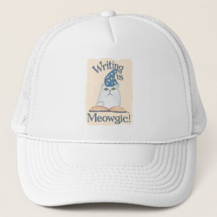 Gorra De Camionero Gato de dibujos animados de arte de eslogan de esc