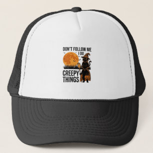 Gorra De Camionero Gato de Halloween Cosas espeluznantes Bruja divert