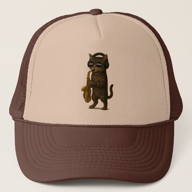 Gorra De Camionero Gato de jazz (Anverso)
