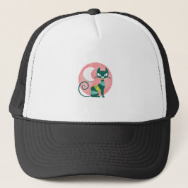 Gorra De Camionero Gato de la Luna