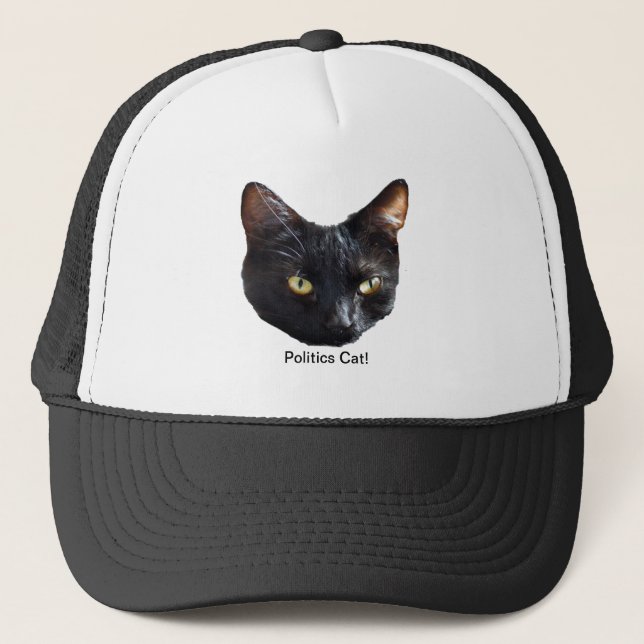 Gorra De Camionero Gato de política No Ratas Estará En El Despacho (Anverso)