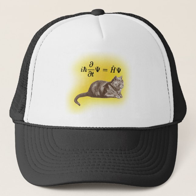 Gorra De Camionero Gato de Schrodinger (Anverso)