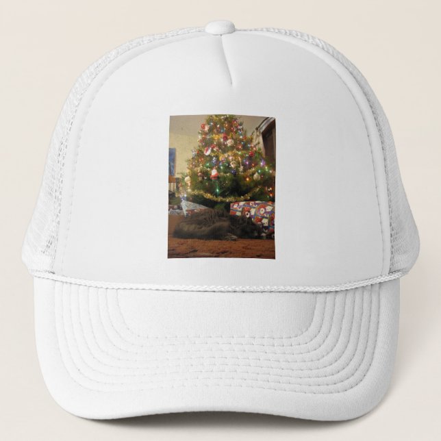Gorra De Camionero Gato del navidad (Anverso)
