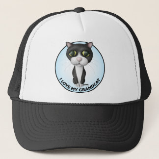 Gorra De Camionero Gato del smoking - amor de I mi Grandcat