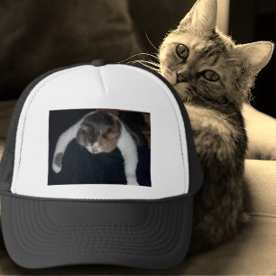 Gorra De Camionero Gato durmiente sobre el amante del gato de la foto