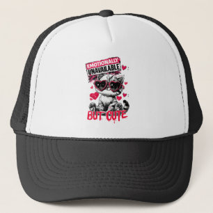 Gorra De Camionero Gato Emocionalmente No Disponible Pero Lindo con G