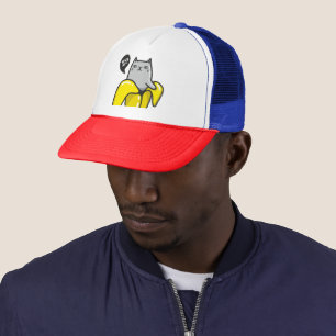 Gorra De Camionero Gato en banana