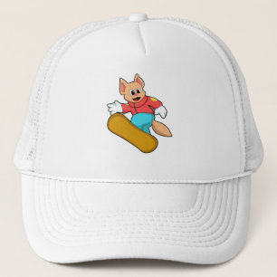 Gorra De Camionero Gato en deportes de snowboard