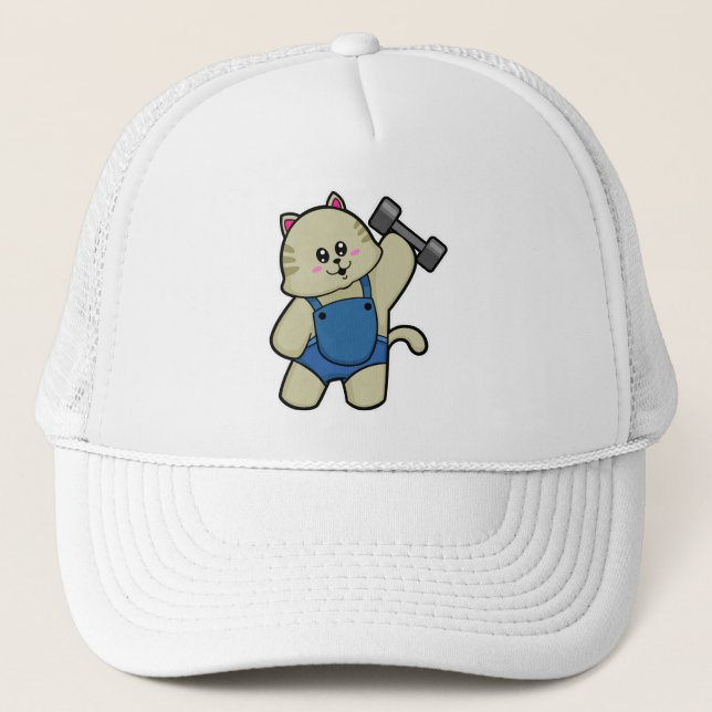 Gorra De Camionero Gato en forma con timbre (Anverso)