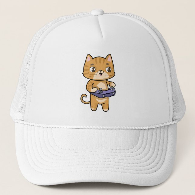 Gorra De Camionero Gato en juego con controlador (Anverso)