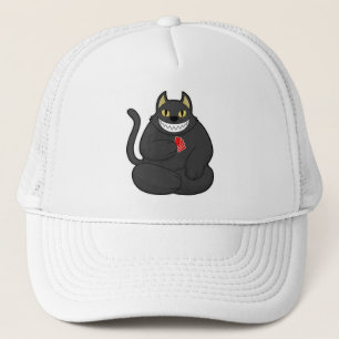 Gorra De Camionero Gato en Poker con tarjetas de póker