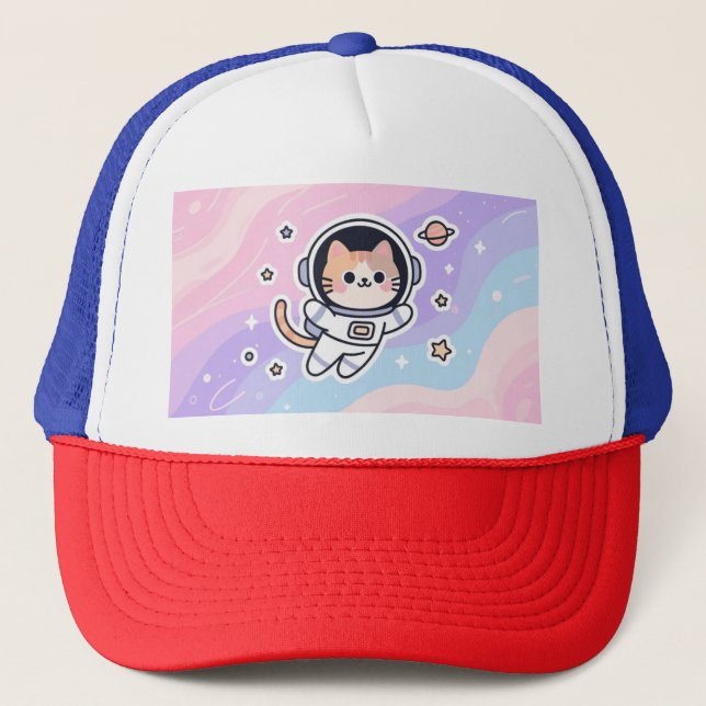 Gorra De Camionero Gato espacial (Anverso)