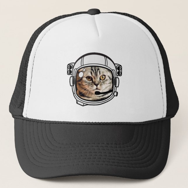 Gorra De Camionero Gato espacial (Anverso)