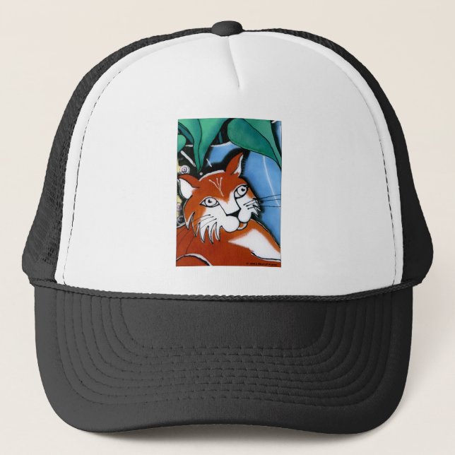 Gorra De Camionero Gato feliz (Anverso)