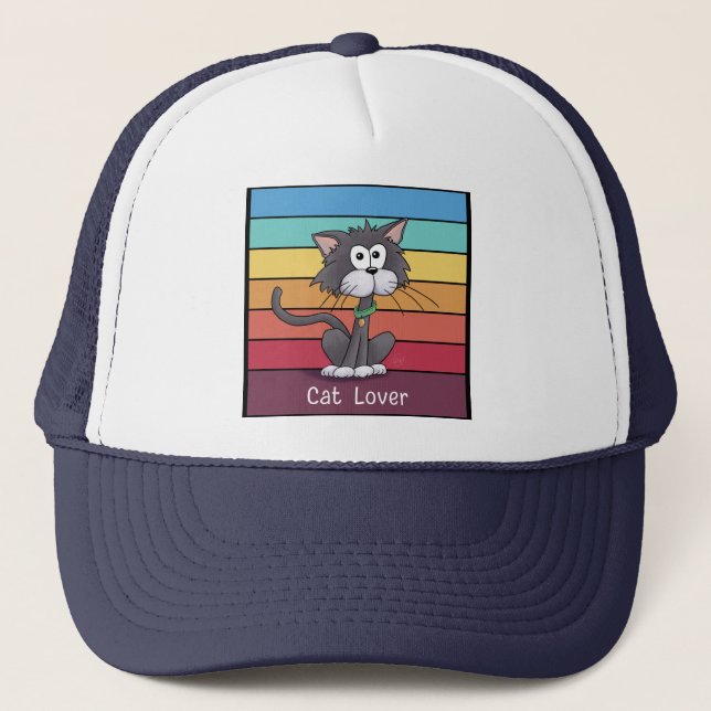 Gorra De Camionero Gato festivo (Anverso)