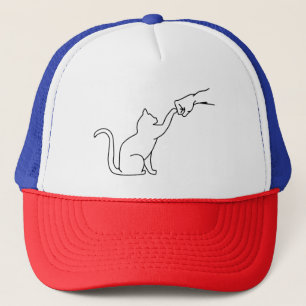Gorra De Camionero Gato Fist Bump, Gato Amante