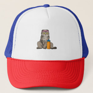 Gorra De Camionero Gato Fitness Beber taza