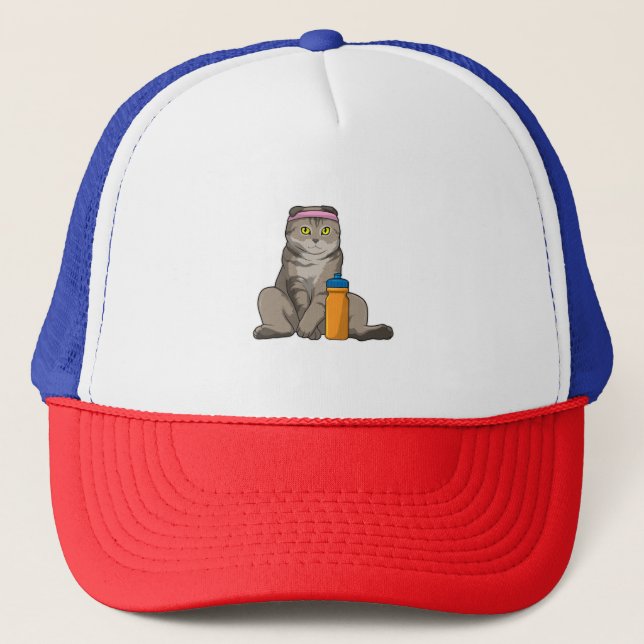 Gorra De Camionero Gato Fitness Beber taza (Anverso)