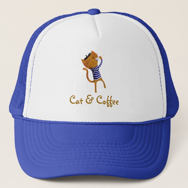Gorra De Camionero Gato fresco del francés (Anverso)