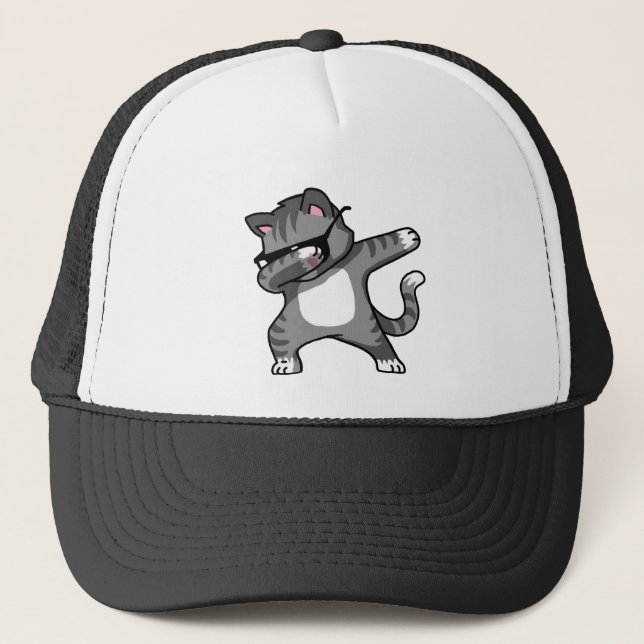Gorra De Camionero Gato Gatito Dab Sudadera con Capucha (Anverso)