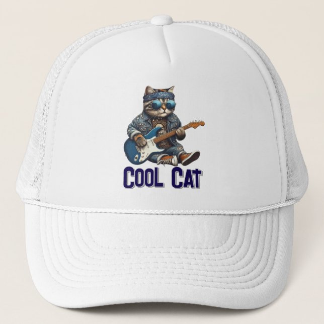 Gorra De Camionero Gato Genial (Anverso)