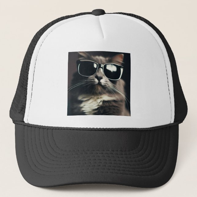 Gorra De Camionero Gato Genial (Anverso)