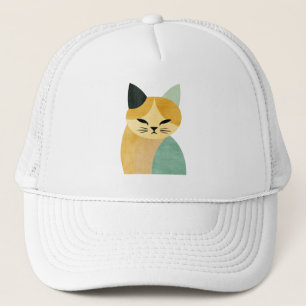 Gorra De Camionero Gato geométrico minimalista escandinavo moderno